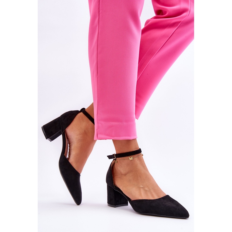 Salón Tacón Ante Black Promise negro 2