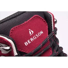 Botas Bergson Para Caminar En Tubkal Mid Burgundy rojo 2