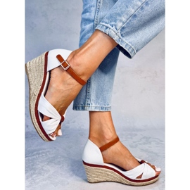Alpargatas con cuña Kristen White blanco 3