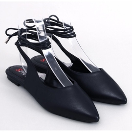 Bailarinas con cordones y tacón abierto Jody Black negro 1 Bailarinas con cordones y tacón abierto Jody Black negro 1