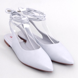 Bailarinas Jody Grey con cordones y tacón abierto gris 1 Bailarinas Jody Grey con cordones y tacón abierto gris 1