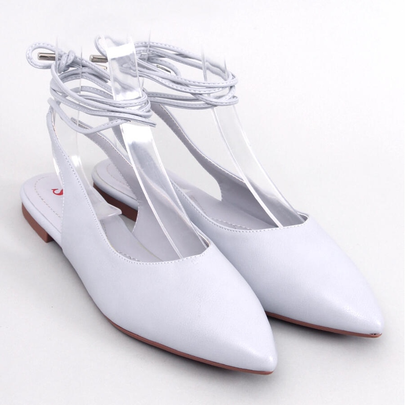 Bailarinas Jody Grey con cordones y tacón abierto gris 1 Bailarinas Jody Grey con cordones y tacón abierto gris 1