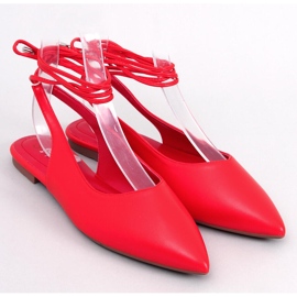 Bailarinas con tacón abierto y cordones Jody Red rojo 1 Bailarinas con tacón abierto y cordones Jody Red rojo 1