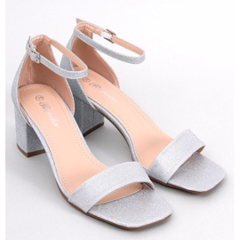 Sandalias de tacón plateadas Meghan plata 1