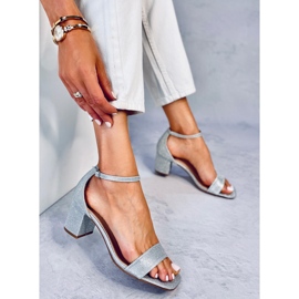 Sandalias de tacón plateadas Meghan plata 4