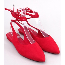 Bailarinas con tacón abierto y cordones Pirson Red rojo 1
