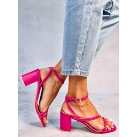 Sandalia tacón Theresa Fucsia rosado 5