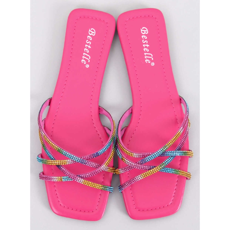 Pantuflas Rexha Fucsia Strass rosa 1