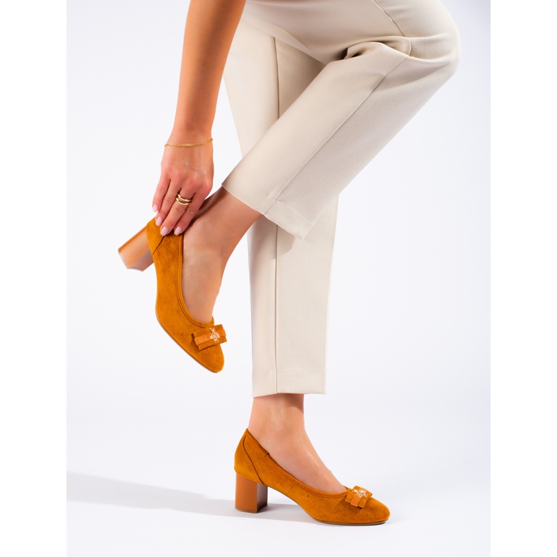 Zapatos de salón Shelovet Camel de mujer marrón 1