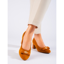 Zapatos de salón Shelovet Camel de mujer marrón 2