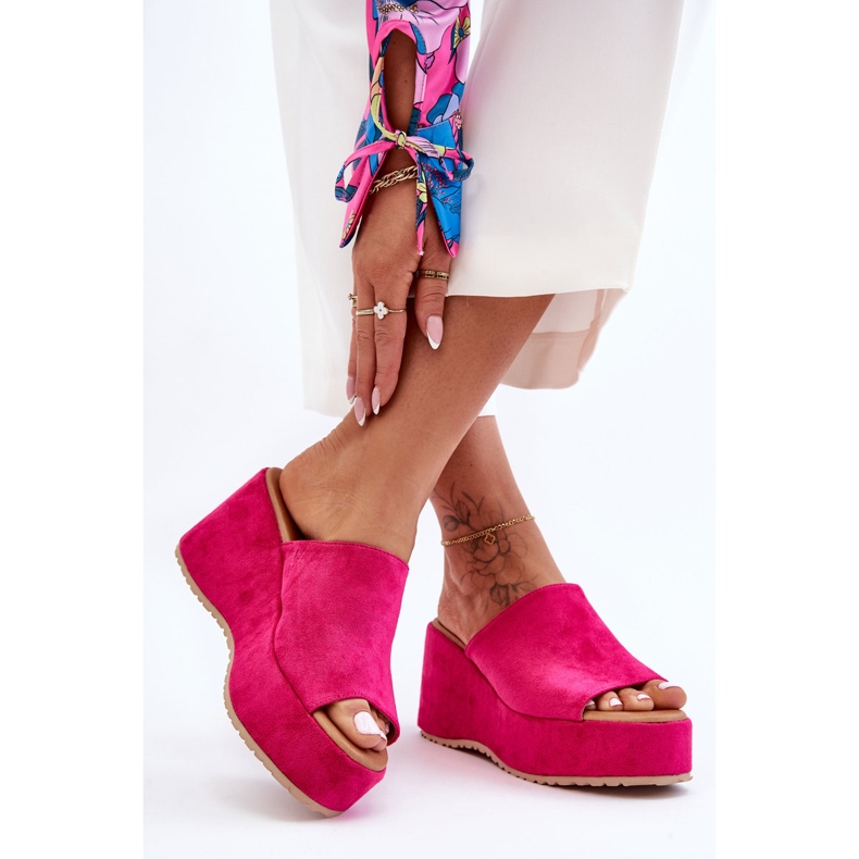 Chanclas De Mujer Con Plataforma Chunky Fucsia Martina rosado 1 Chanclas De Mujer Con Plataforma Chunky Fucsia Martina rosado 1