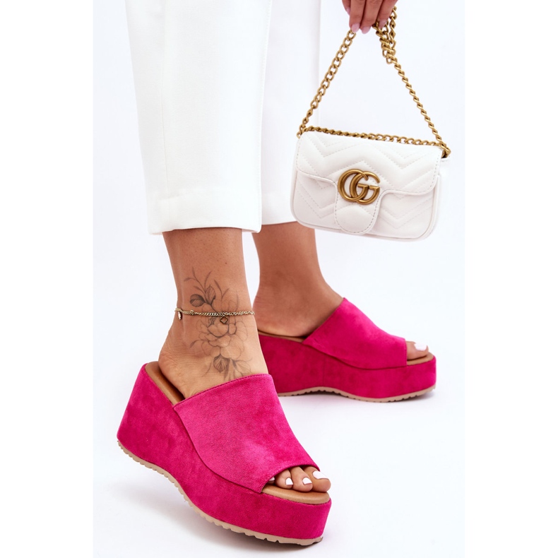 Chanclas De Mujer Con Plataforma Chunky Fucsia Martina rosado 2 Chanclas De Mujer Con Plataforma Chunky Fucsia Martina rosado 2