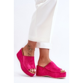 Chanclas De Mujer Con Plataforma Chunky Fucsia Martina rosado 5
