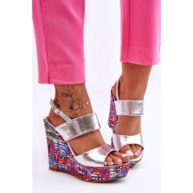Sandalias Mujer Calderia Cuña Plata 1 Sandalias Mujer Calderia Cuña Plata 1