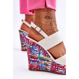 Sandalias Mujer Cuña Blanco Calderia 7