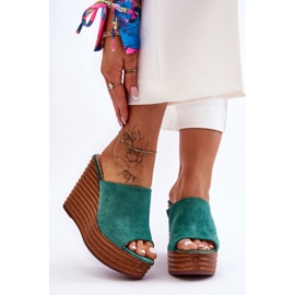 Chanclas ligeras en una plataforma masiva Green Good Vibe verde 5