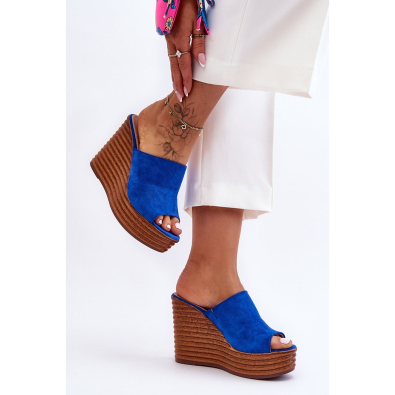 Chanclas ligeras en una plataforma masiva Blue Good Vibe azul 1