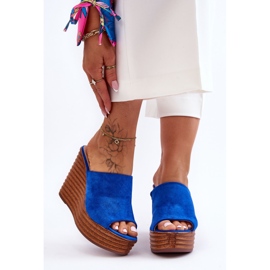 Chanclas ligeras en una plataforma masiva Blue Good Vibe azul 5