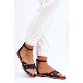 Chanclas planas con cremallera para mujer Negro Rise Up! 3