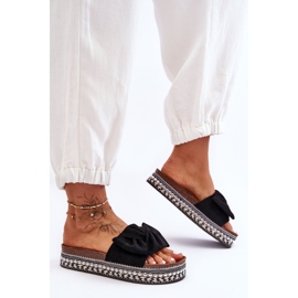 Pantuflas Mujer Ante Lazo Negro Lauria 1 Pantuflas Mujer Ante Lazo Negro Lauria 1