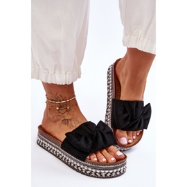 Pantuflas Mujer Ante Lazo Negro Lauria 2 Pantuflas Mujer Ante Lazo Negro Lauria 2