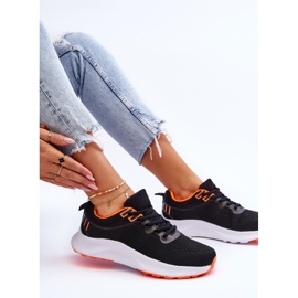 WR1 Zapatillas Deportivas Clásicas Mujer Con Cordones Negro-Naranja Darla 1