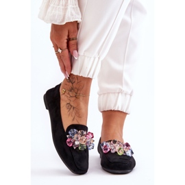 PS1 Mocasines negros de ante Arvilla con cristales ornamentados 1 PS1 Mocasines negros de ante Arvilla con cristales ornamentados 1