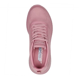Skechers Memory Foam Bobs Squad Chaos Zapatos W 117209 Ras rosa 1