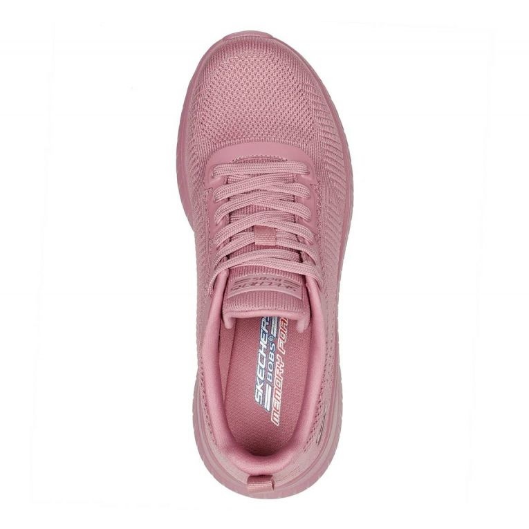 Skechers Memory Foam Bobs Squad Chaos Zapatos W 117209 Ras rosa 1