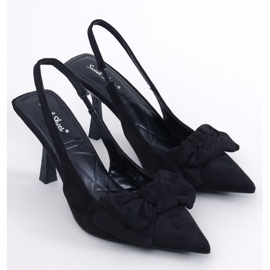 Zapatos negros con tacón abierto Shirley 5