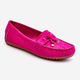 PS1 Mocasín Clásico Ante Fucsia Good Time rosado 2
