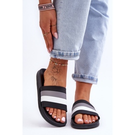 Pantuflas de Mujer Rayas Black Vision negro 4