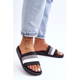 Pantuflas de Mujer Rayas Black Vision negro 5