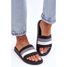 Pantuflas de Mujer Rayas Black Vision negro 6
