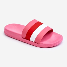 Pantuflas Mujer Rayas Vision Rosa Oscuro 1