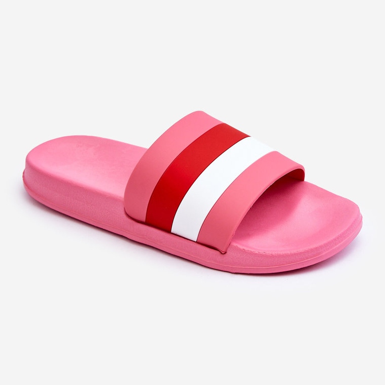 Pantuflas Mujer Rayas Vision Rosa Oscuro 1