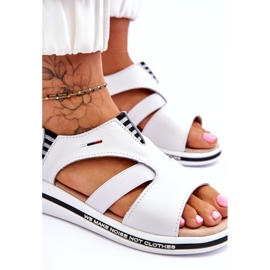 Evento Sandalias De Cuero Sin Cordones Blanco Regio 5