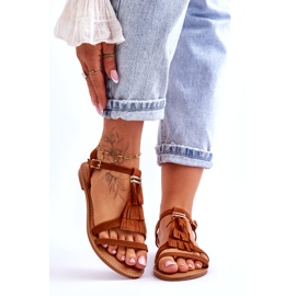 Sandalias Mujer Planas Ante Boho Marrón Lucami 1 Sandalias Mujer Planas Ante Boho Marrón Lucami 1