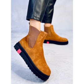 Botines Chelsea de suela alta camel NS139P Camel marrón 5