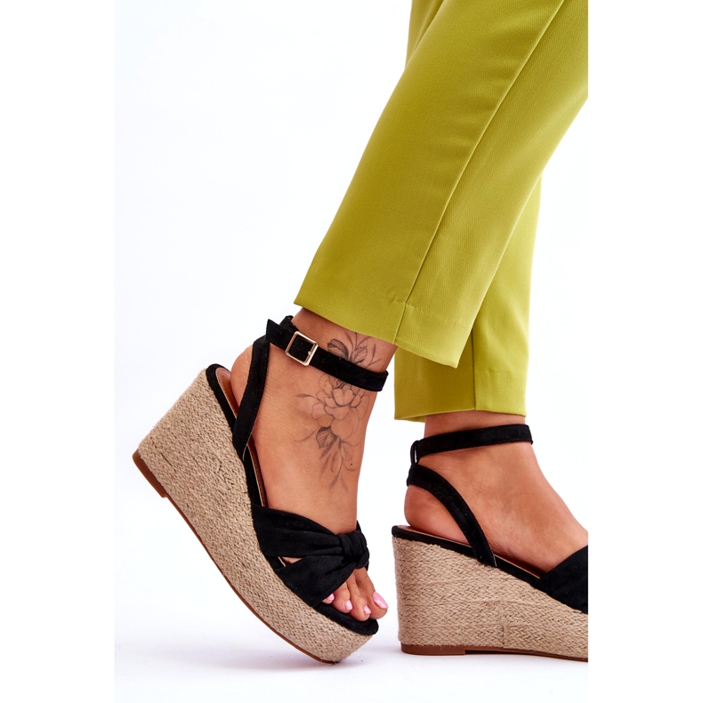 Sandalias Mujer Cuña Negras Kendall negro 3 Sandalias Mujer Cuña Negras Kendall negro 3