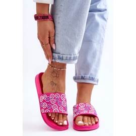 Pantuflas Mujer Con Emoticonos Fucsia Cosette rosado 5