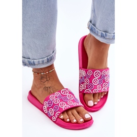 Pantuflas Mujer Con Emoticonos Fucsia Cosette rosado 2
