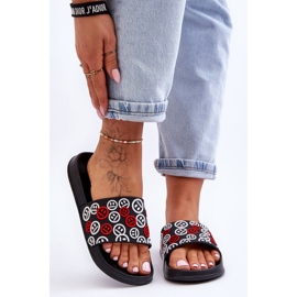 Pantuflas Mujer Con Emoticonos Negro Cosette 2