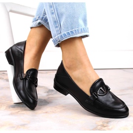 Zapatos de mujer con tacones planos negros Vinceza 10904 1