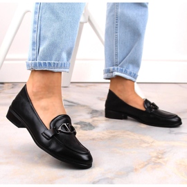 Zapatos de mujer con tacones planos negros Vinceza 10904 2