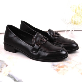 Zapatos de mujer con tacones planos negros Vinceza 10904 5