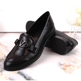 Zapatos de mujer con tacones planos negros Vinceza 10904 6