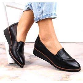 Zapatos cuña mujer negros Vinceza 58182 2