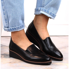 Zapatos cuña mujer negros Vinceza 58182 4