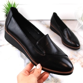 Zapatos cuña mujer negros Vinceza 58182 5